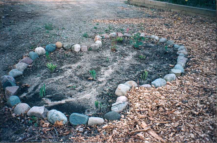 The first stone circle in the garden